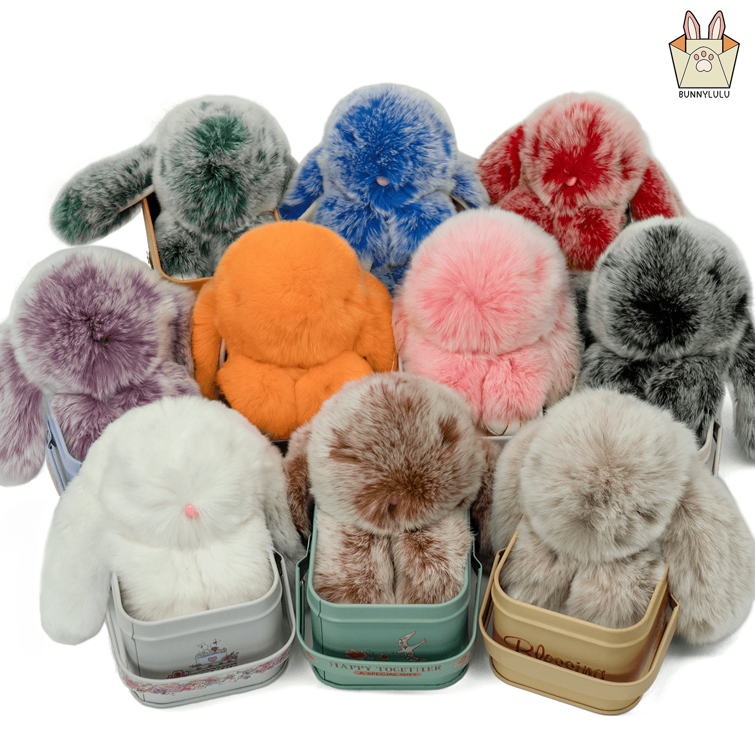 Handmade plush bunny keychain backpack charm, a back-to-school gift for teen girls