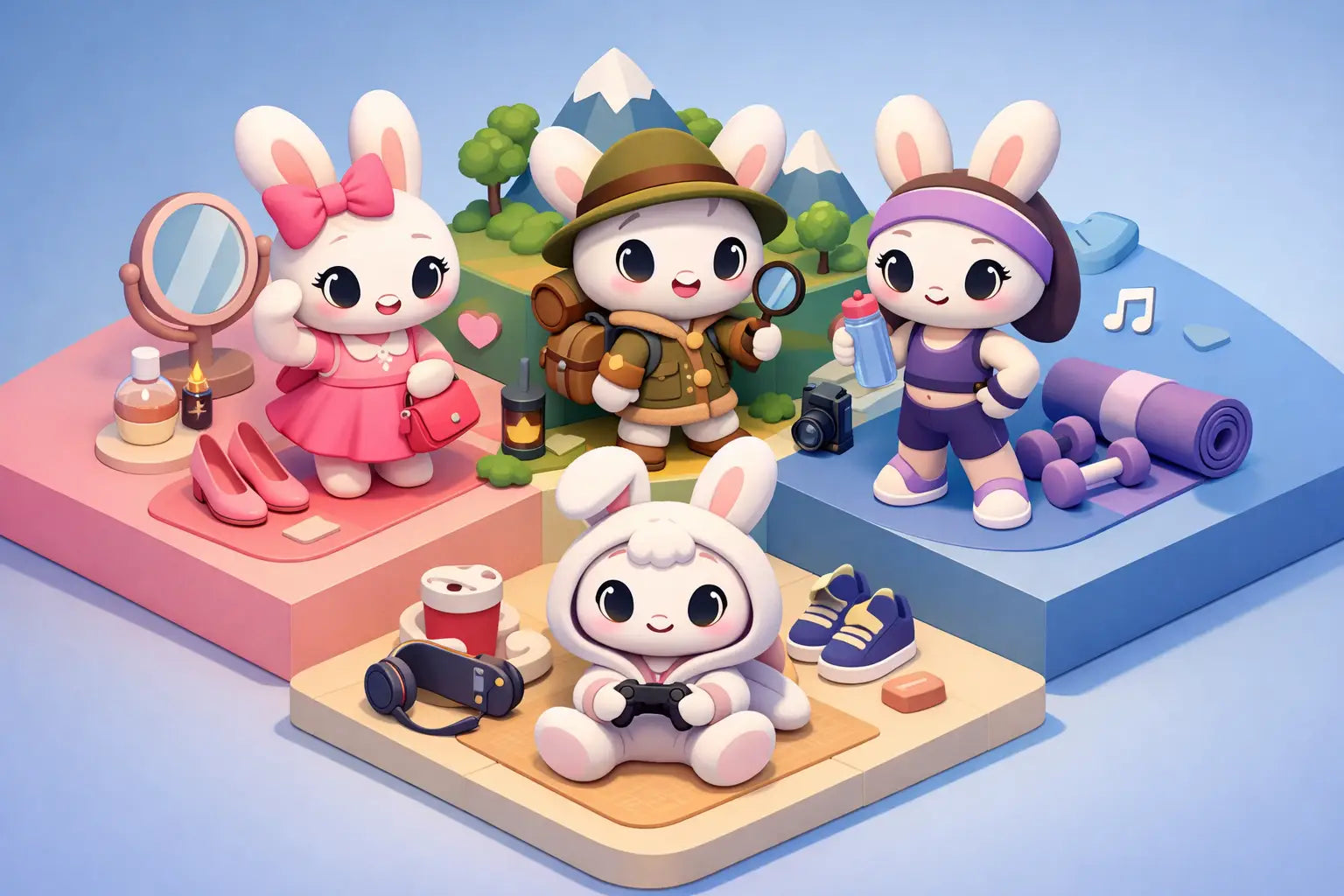 Different BunnyLulu for Different Outfits