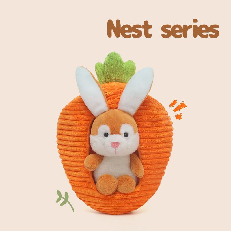 Plush keychain collection displayed on a shelf with BunnyLulu Original plushies