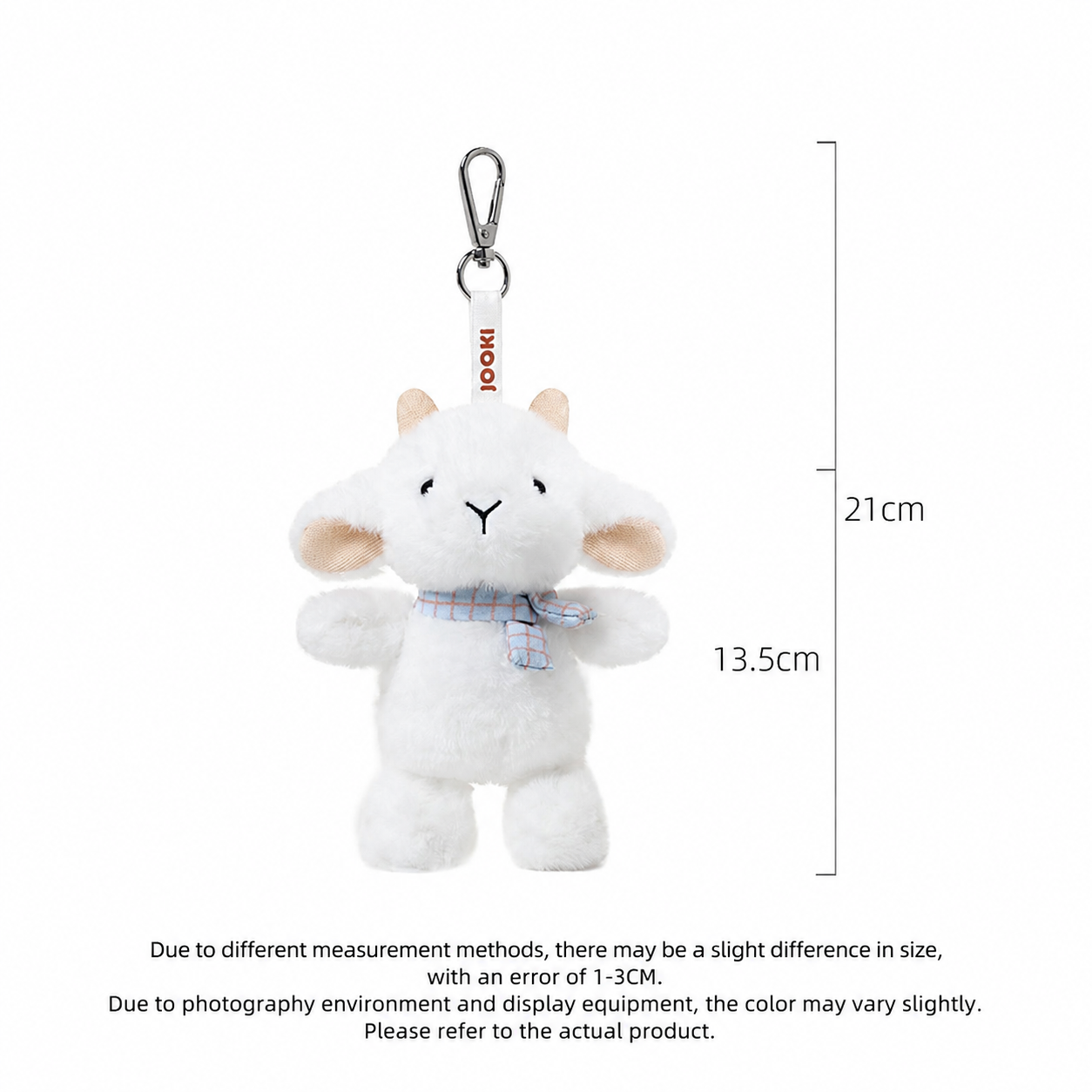 BunnyLulu Original 100% Vegan Forest Series Plush Keychain with a Metal Tin, Fox/Sheep/Bunny/Piggie/Monkey