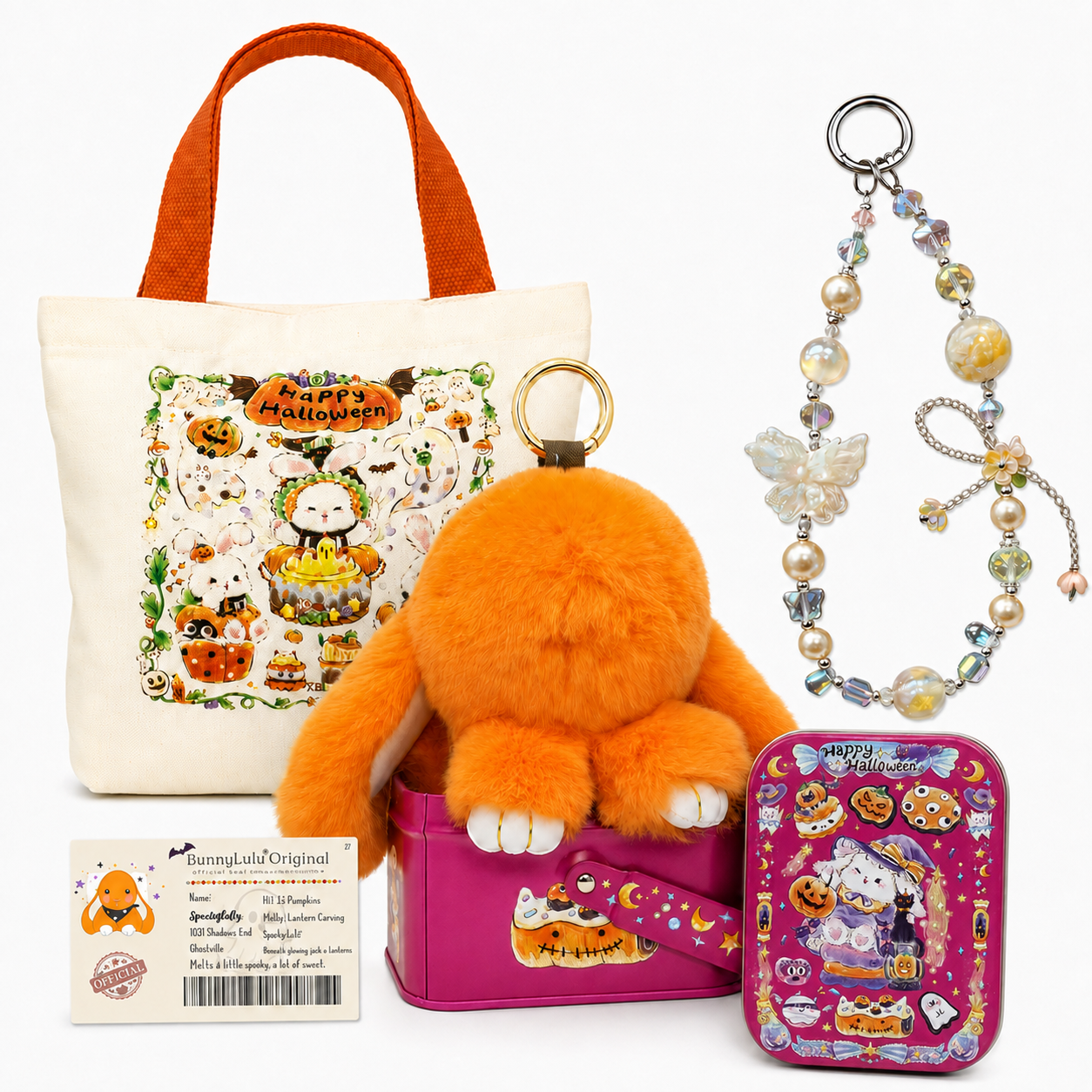 BunnyLulu Original Halloween Bundle! Spookylulu + Orange Tote + Luminous Charm