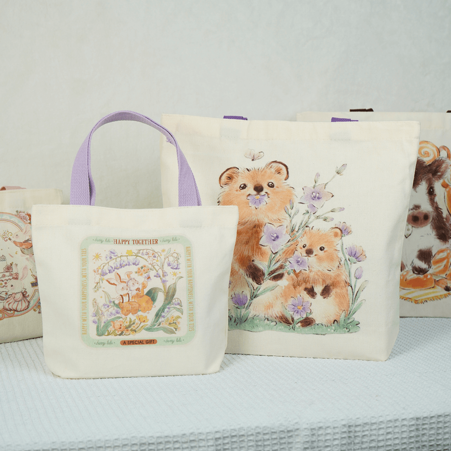 Bunnylulu Large Canvas Tote Bag - BunnyLulu