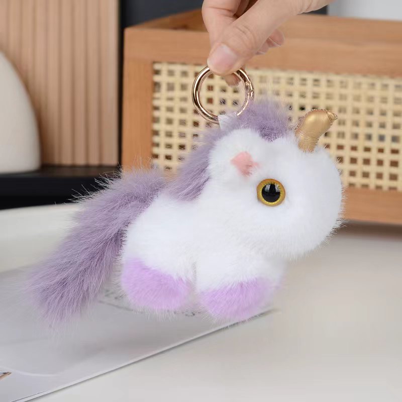 Bunnylulu original 100% Vegan Unicorn Plush Keychain with Designed Tin