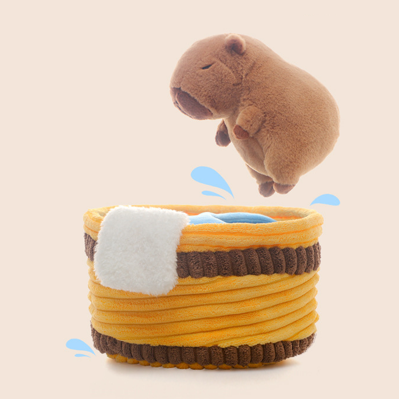 Nest Series plush animal with cozy little home by BunnyLulu Original