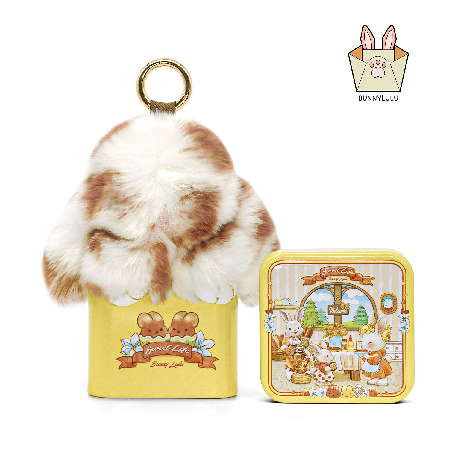 【BunnyLulu】Handmade Spotted Mini-Rabbit Keychain with Gift Box - BunnyLulu