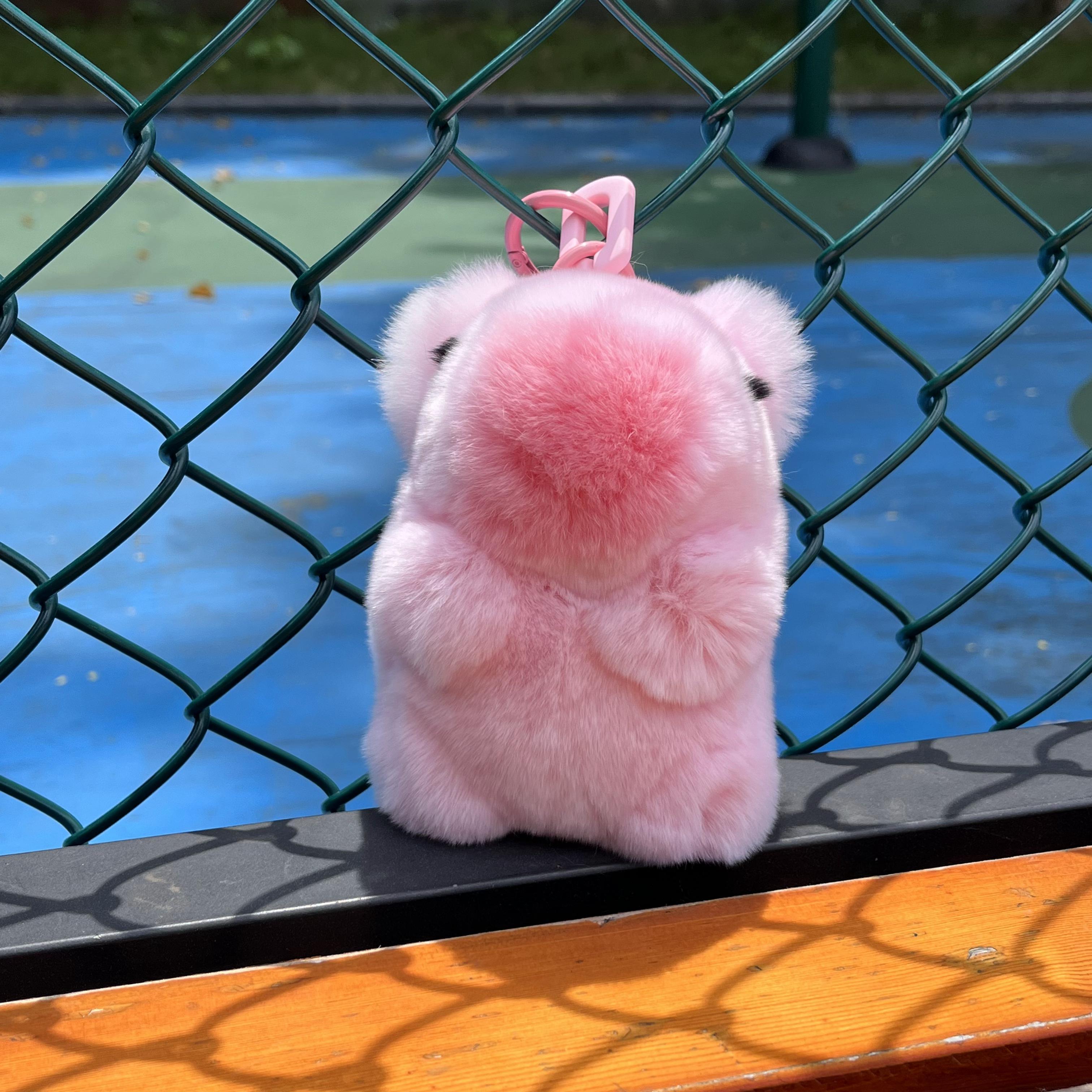 【BunnyLulu】Handmade Capybara PomPom Keychain with Designed Tin - BunnyLulu