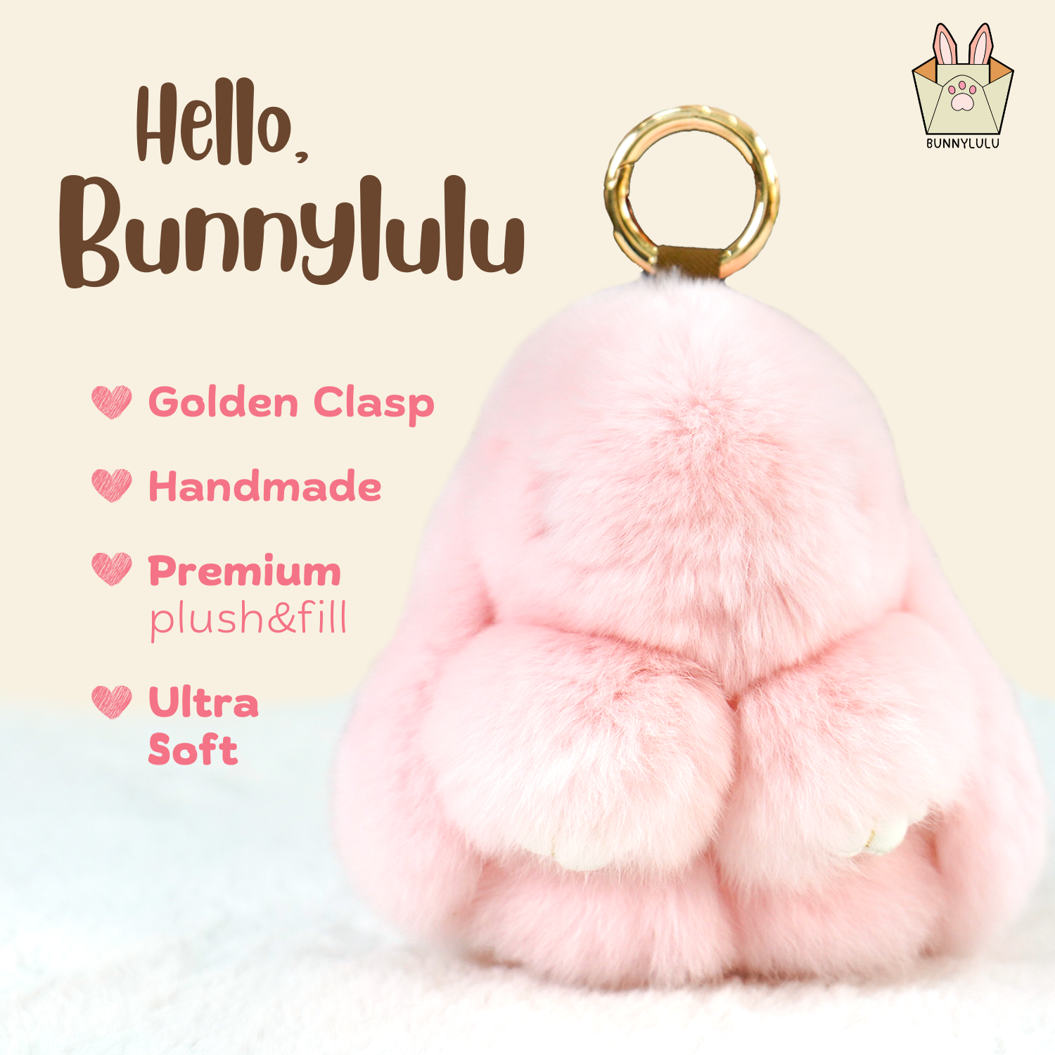 BunnyLulu™ Handmade Plush Bunny Keychain
