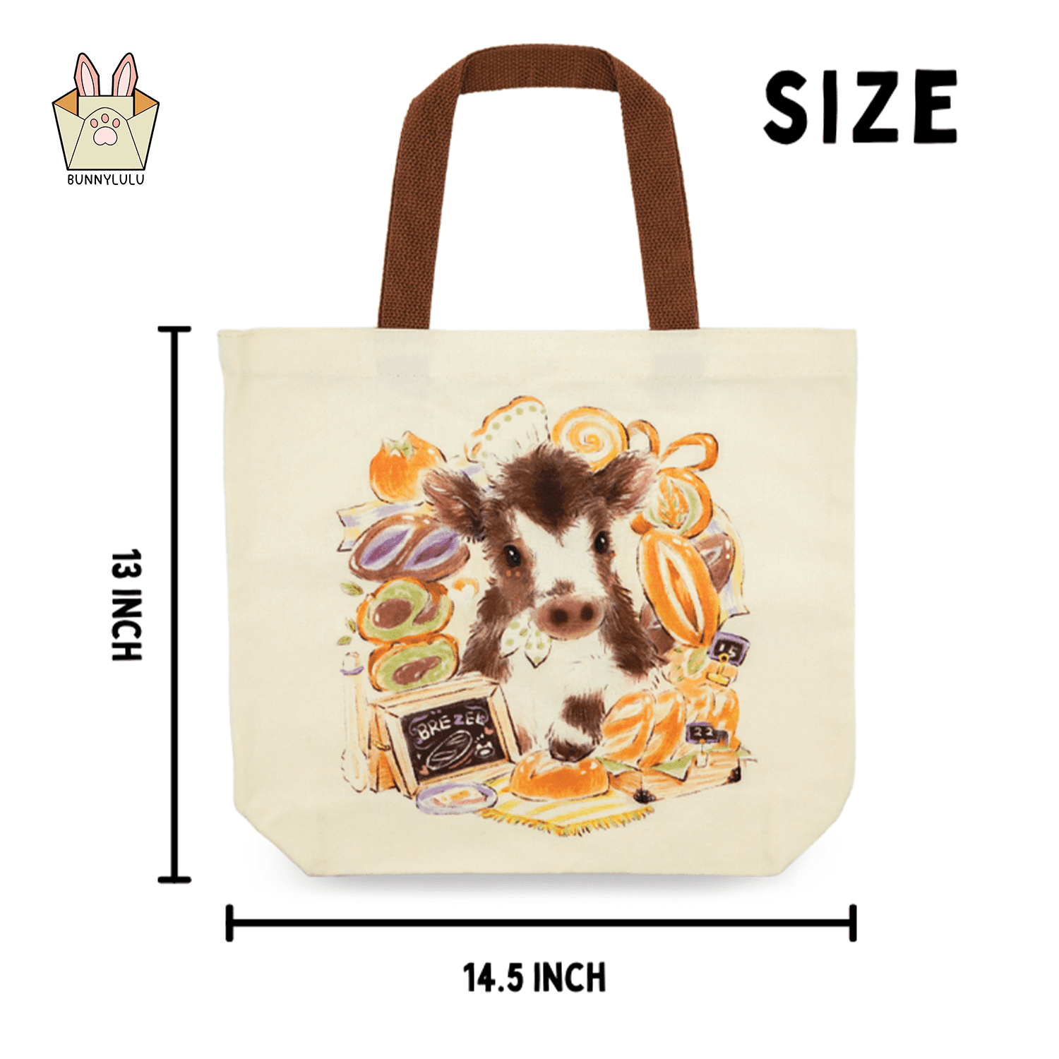 Bunnylulu Large Canvas Tote Bag - BunnyLulu