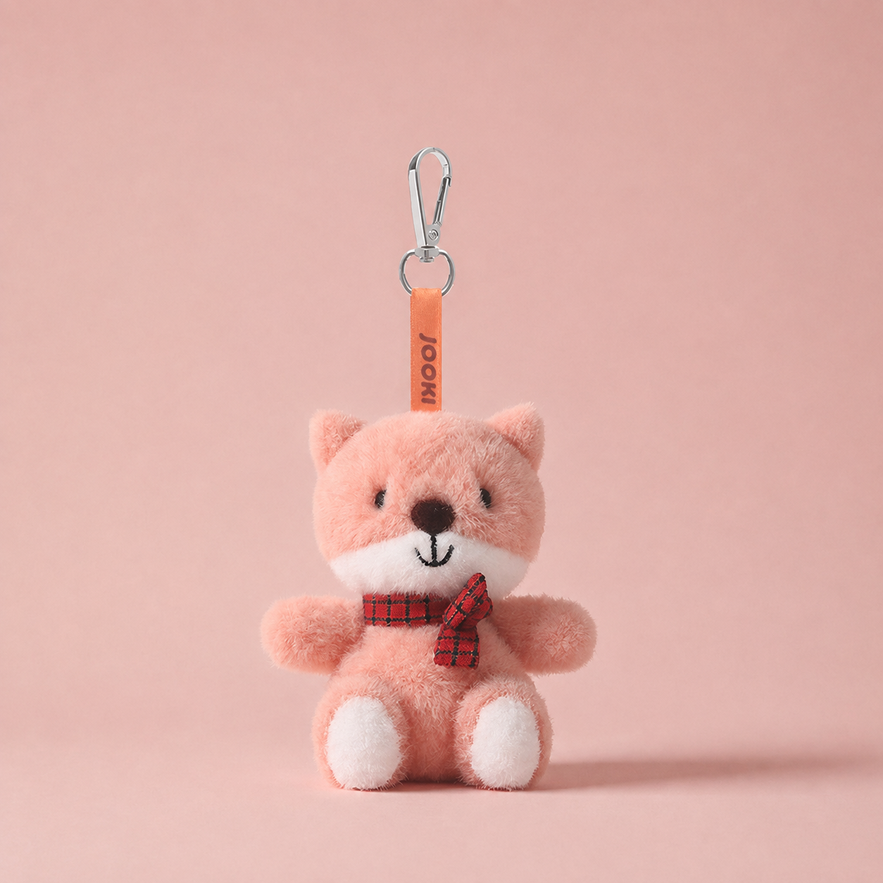 BunnyLulu Original 100% Vegan Forest Series Plush Keychain with a Metal Tin, Fox/Sheep/Bunny/Piggie/Monkey