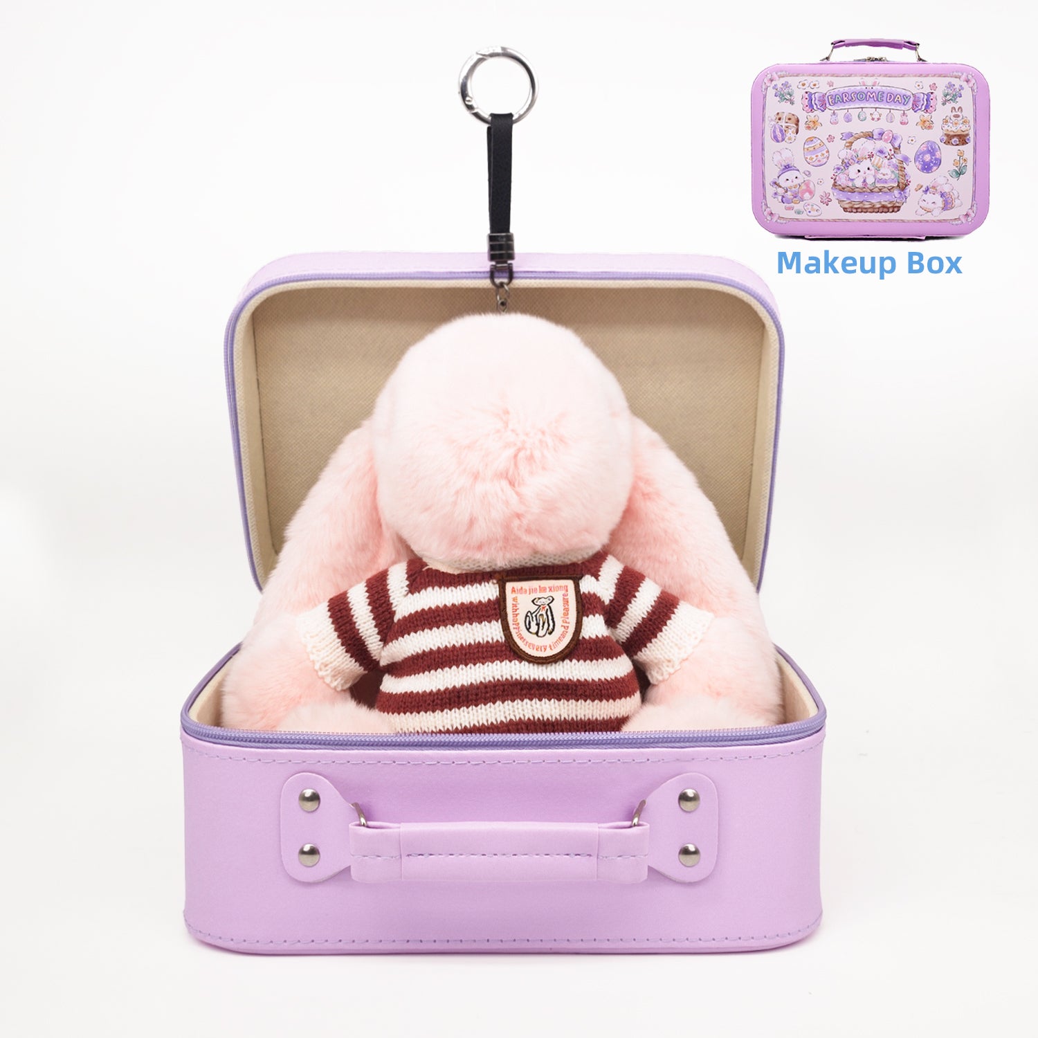 BunnyLulu Original XL Bunny Plush Toy Gift with Designed Makeup box, 13 inches