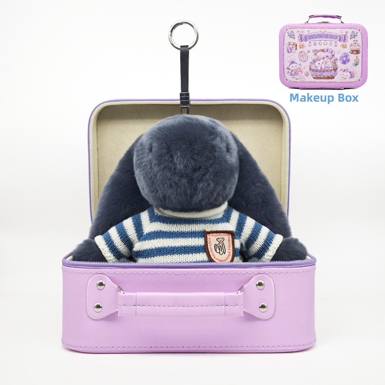 BunnyLulu Original XL Bunny Plush Toy Gift with Designed Makeup box, 13 inches