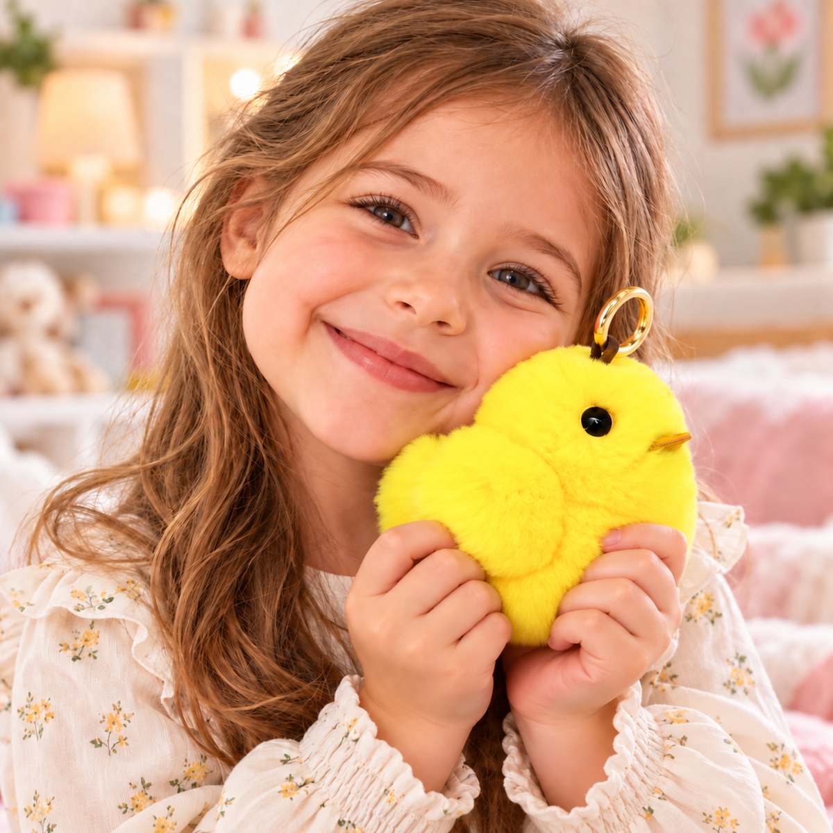 BunnyLulu Original Chubby Ducky - DuckyGaga Plush Keychain with Gift Box, Ultra Soft & Squishy Companion