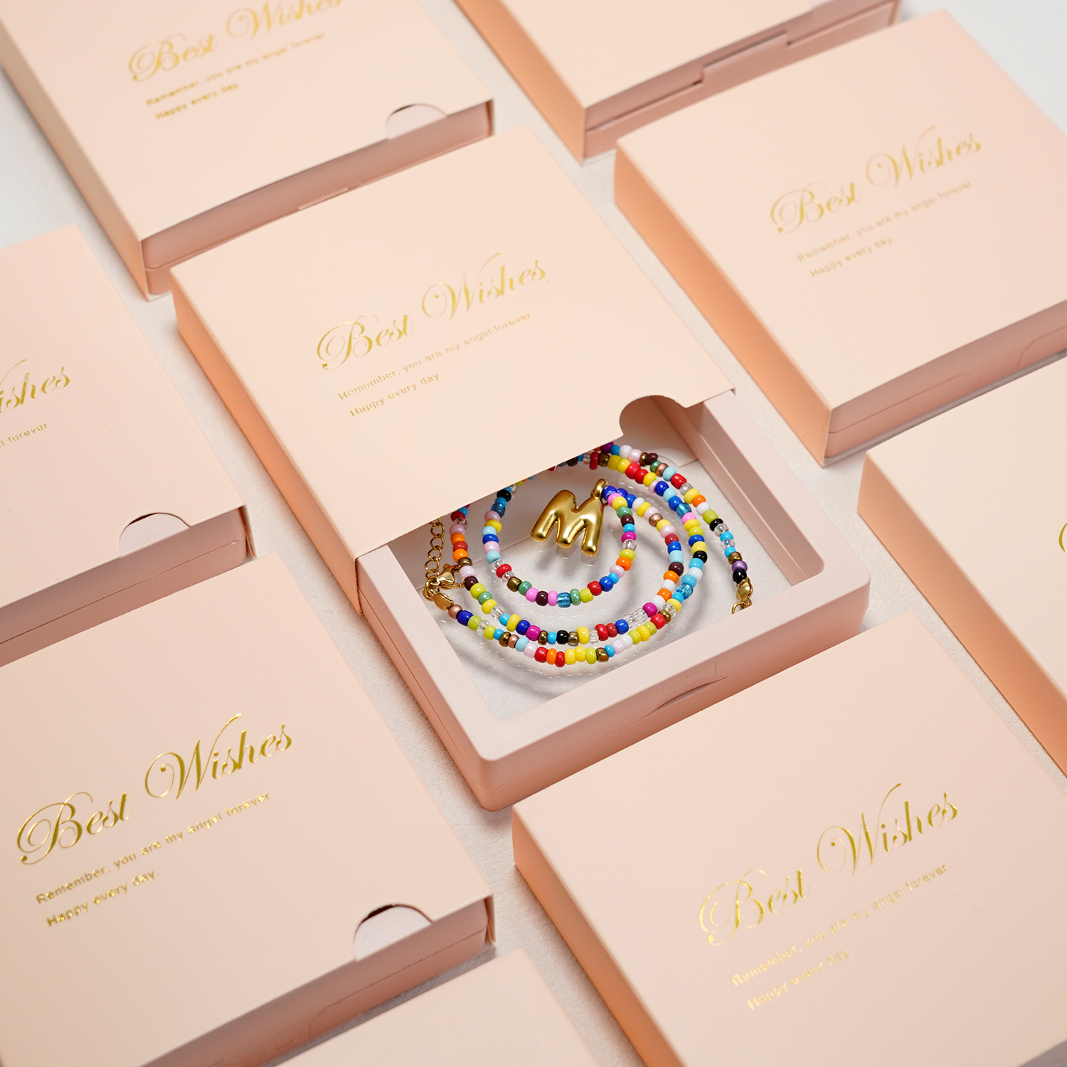 Handmade Boho A-Z Letter Necklace – Colorful Beads, Beach Style