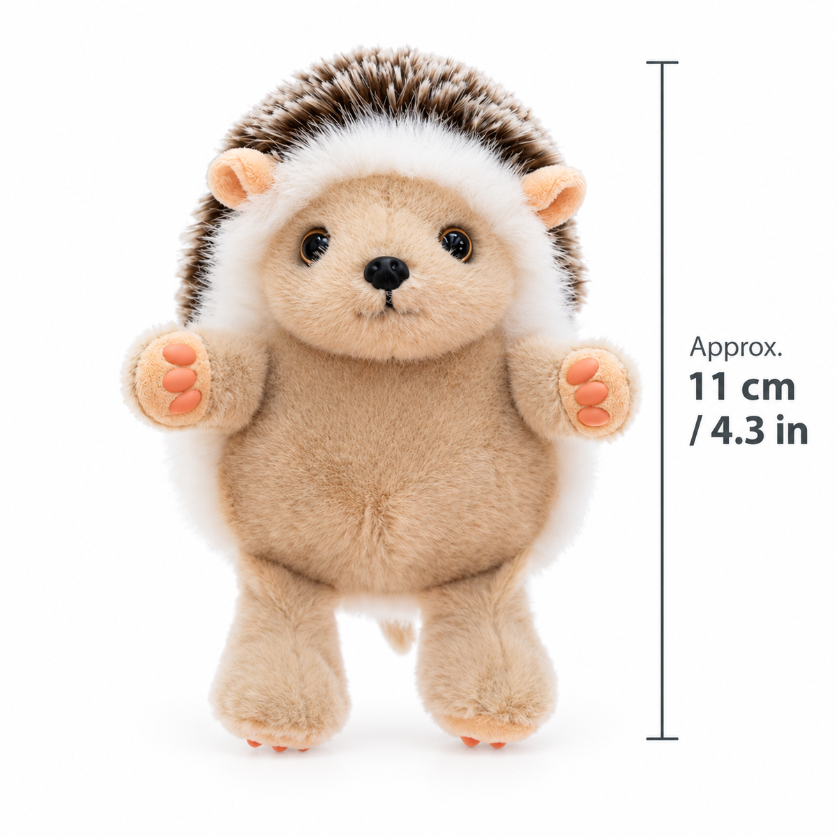 Bunnylulu Originial Hedgehog Plush Keychain with Metal Tin, Flip & Transform Plush/Bag Charm, Kids Gift