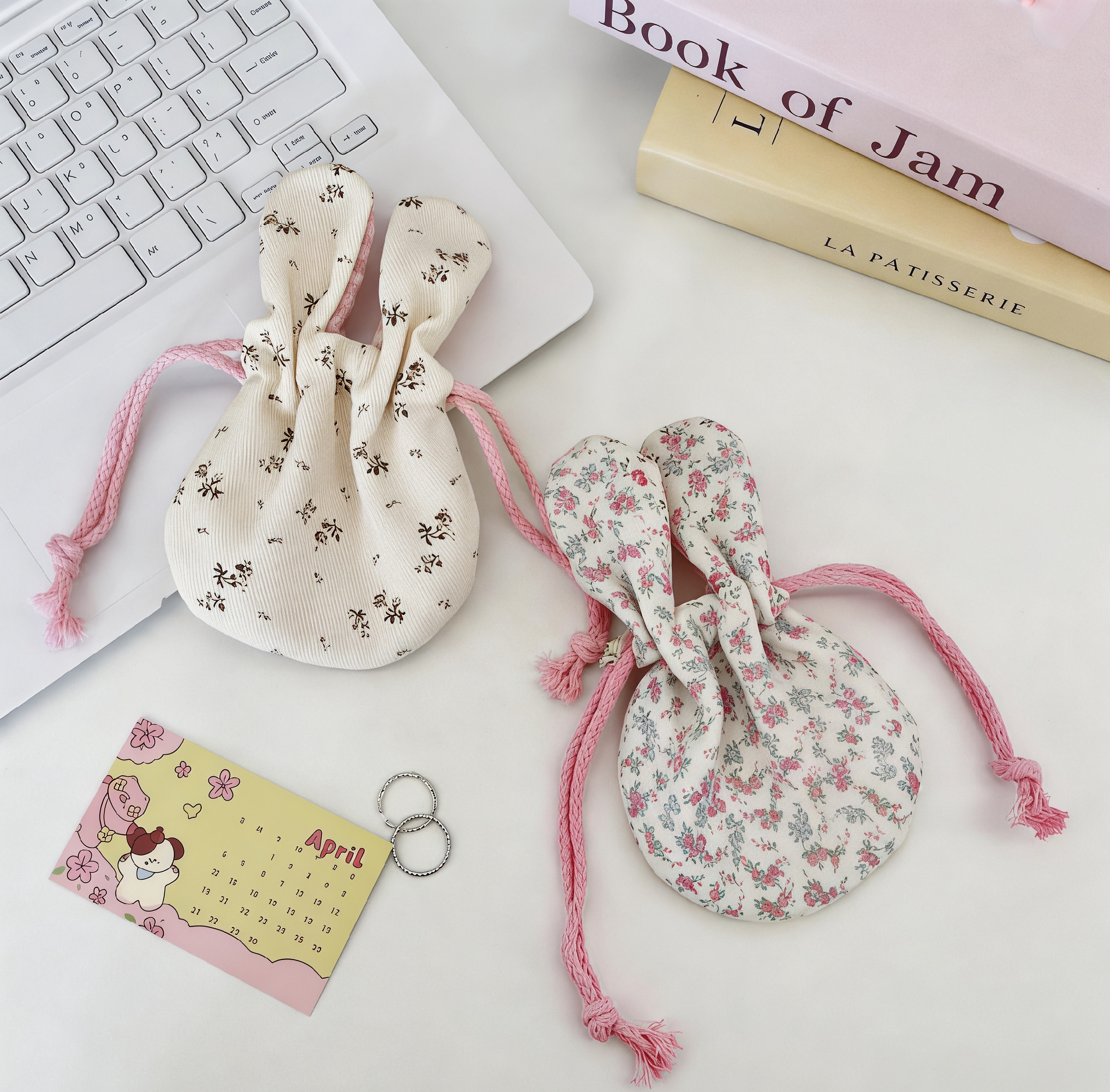 BunnyLulu Original Cute Bunny-Ear Pouch, 2-Pack