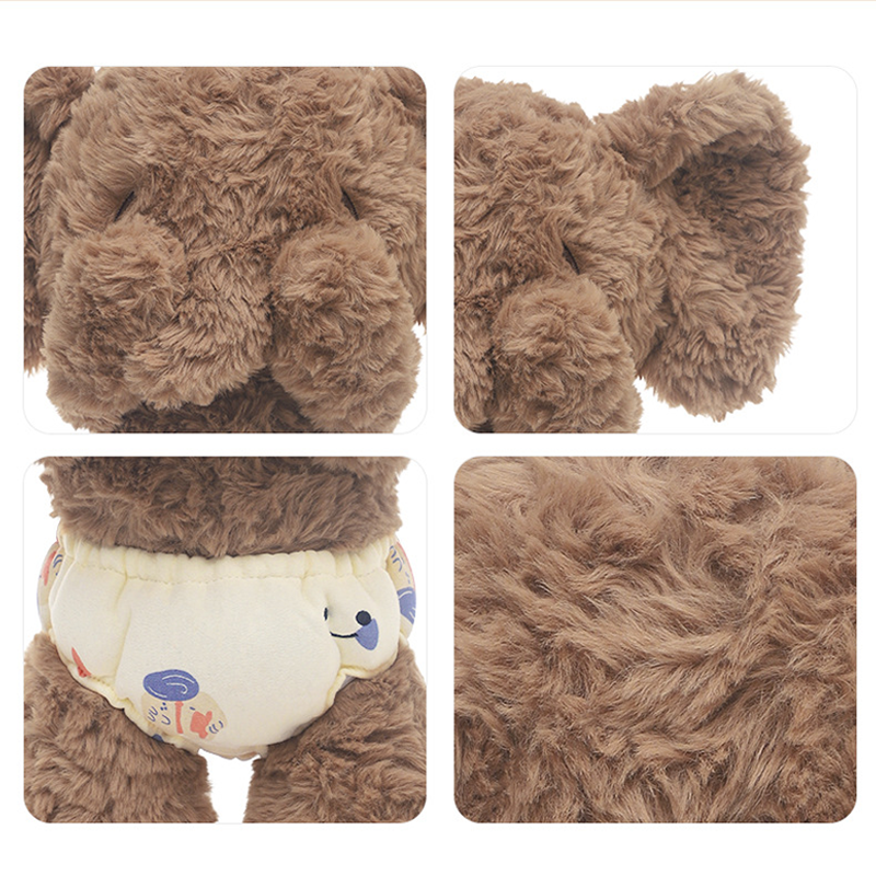 Shy elephant and puppy plush pillow options