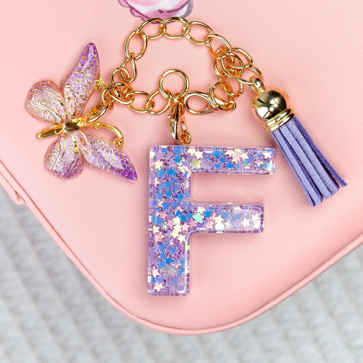 【BunnyLulu】Initial Letter Resin Keychains with Tassle - BunnyLulu