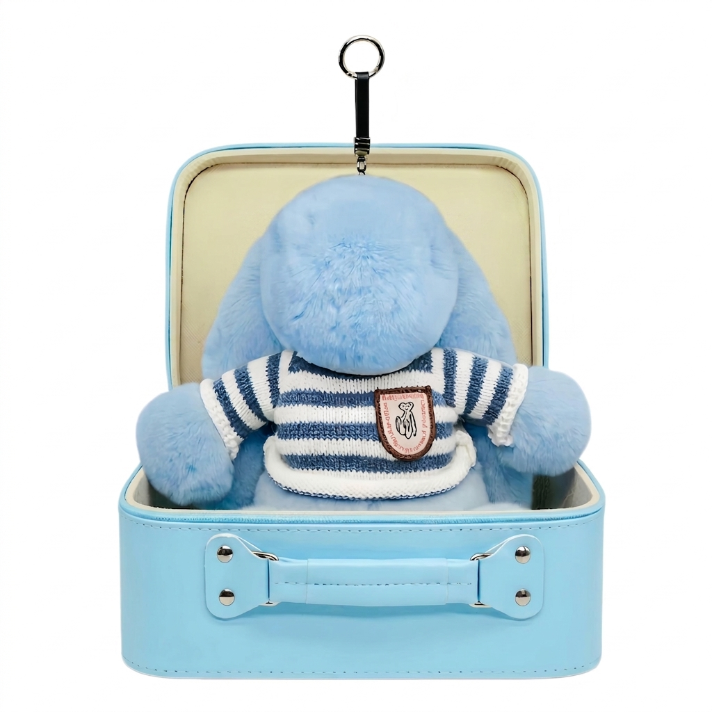 BunnyLulu Original XL Bunny Plush Toy Gift with Designed Makeup box, 13 inches