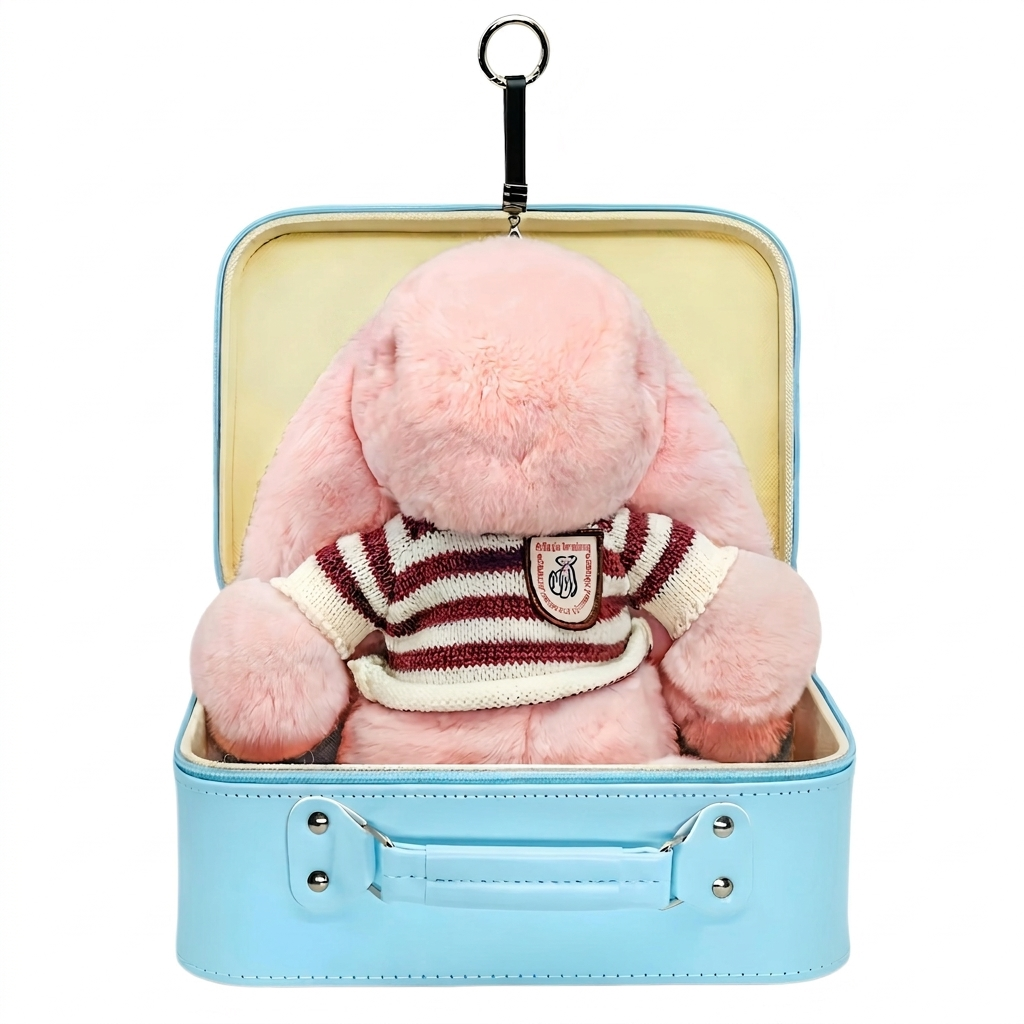 BunnyLulu Original XL Bunny Plush Toy Gift with Designed Makeup box, 13 inches