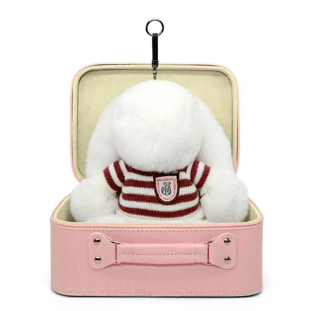 BunnyLulu Original XL Bunny Plush Toy Gift with Designed Makeup box, 13 inches