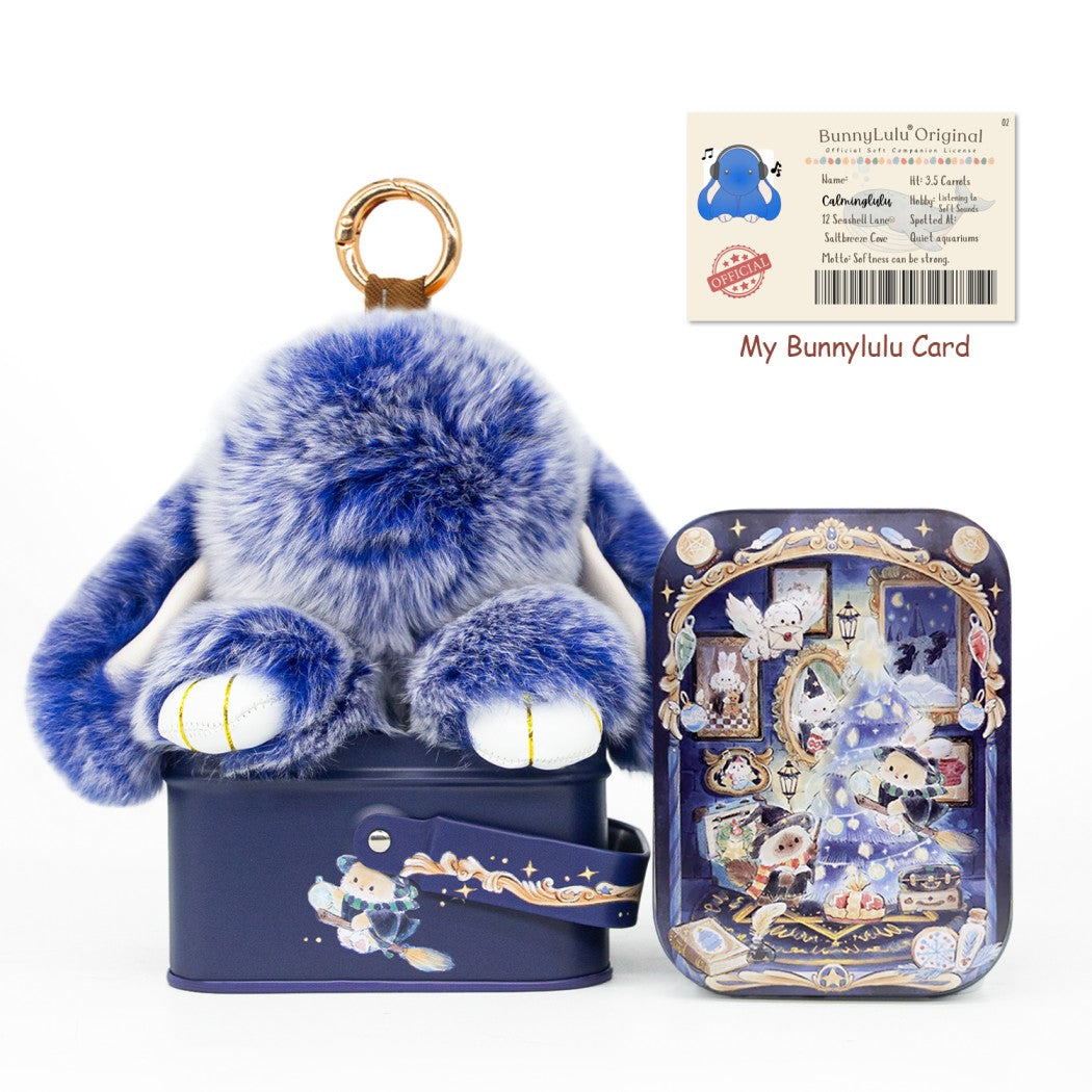 BunnyLulu Original Handmade Plush Bunny Keychain with Collector's Tin