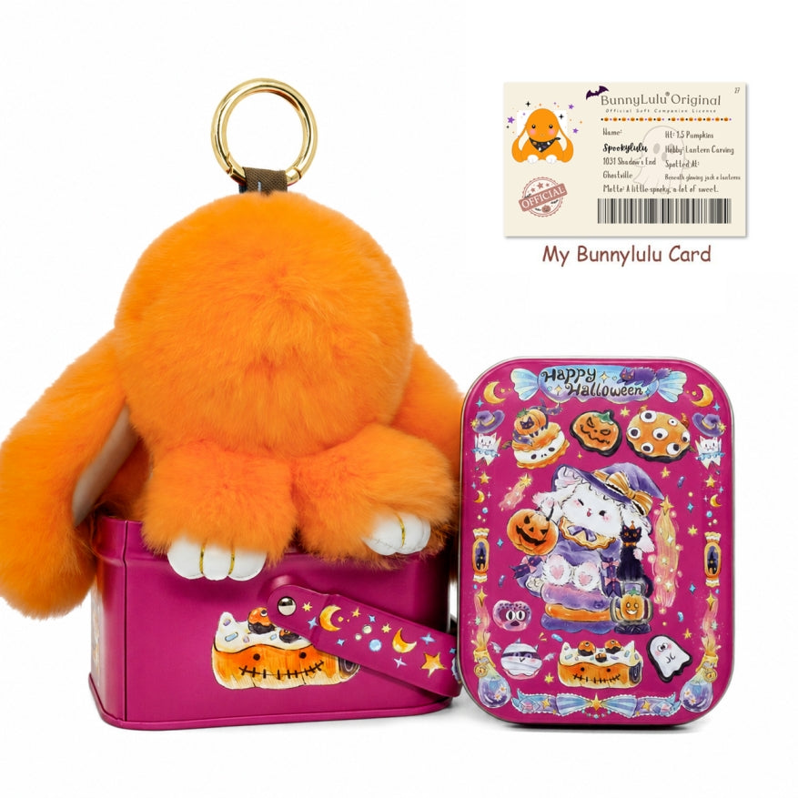 BunnyLulu Original Handmade Plush Bunny Keychain with Collector's Tin
