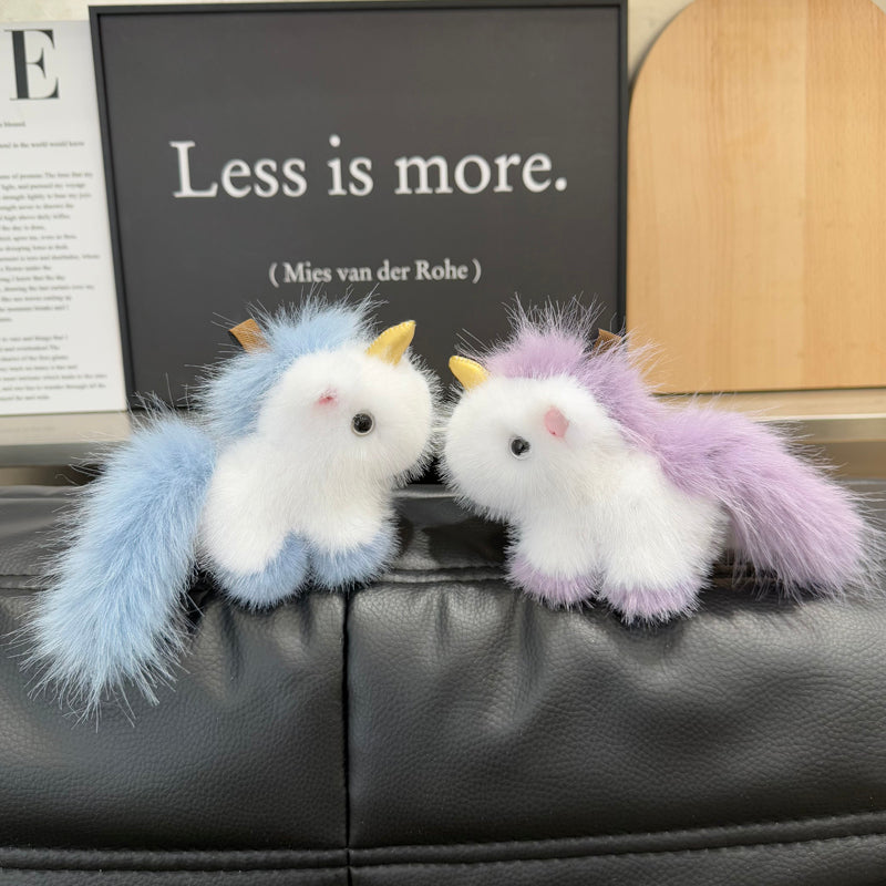 Bunnylulu original 100% Vegan Unicorn Plush Keychain with Designed Tin