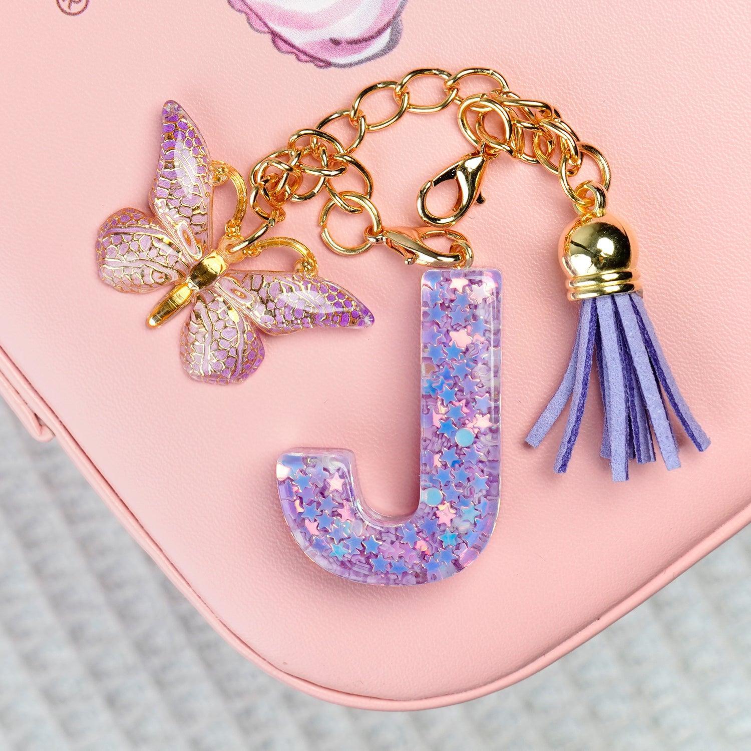 【BunnyLulu】Initial Letter Resin Keychains with Tassle - BunnyLulu
