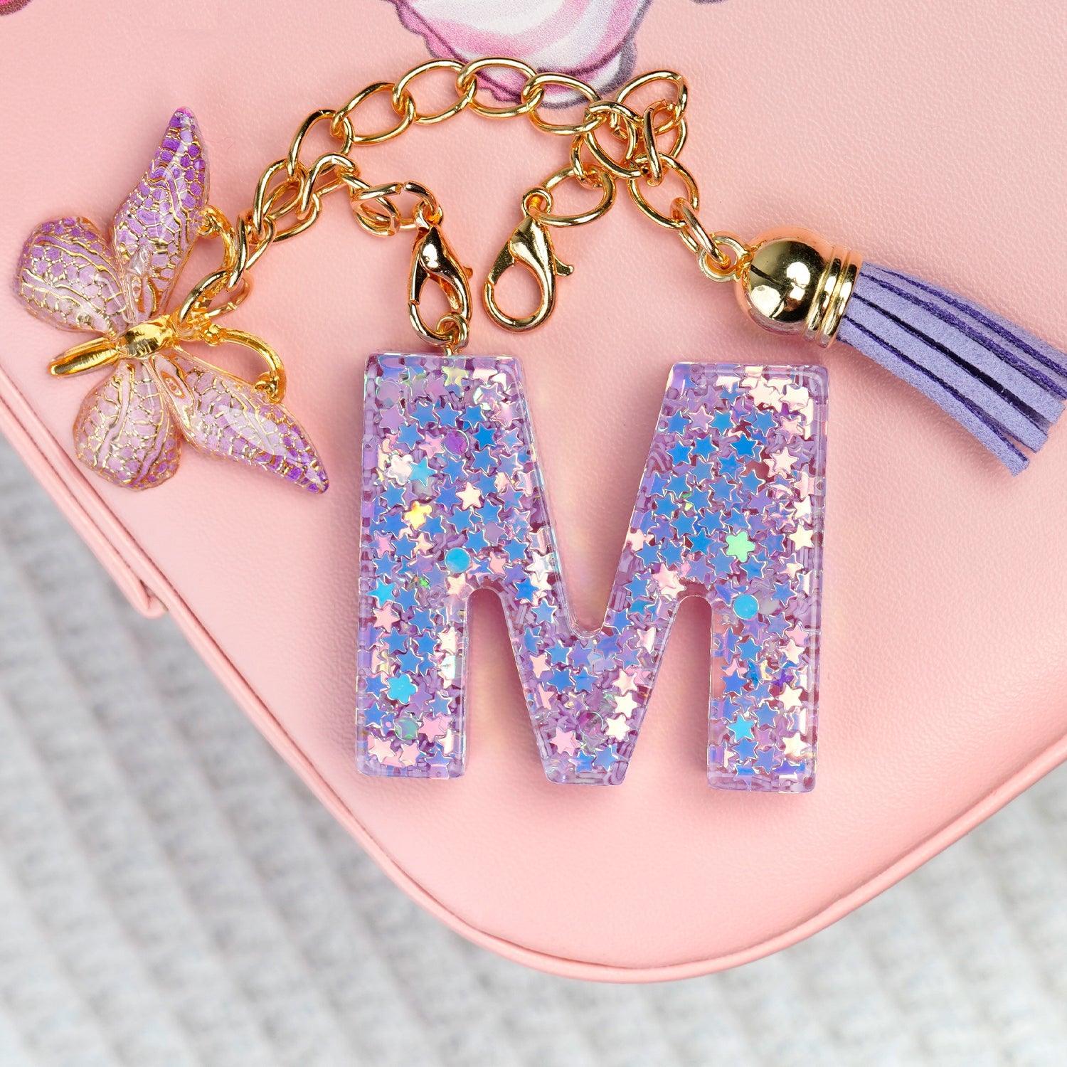 【BunnyLulu】Initial Letter Resin Keychains with Tassle - BunnyLulu