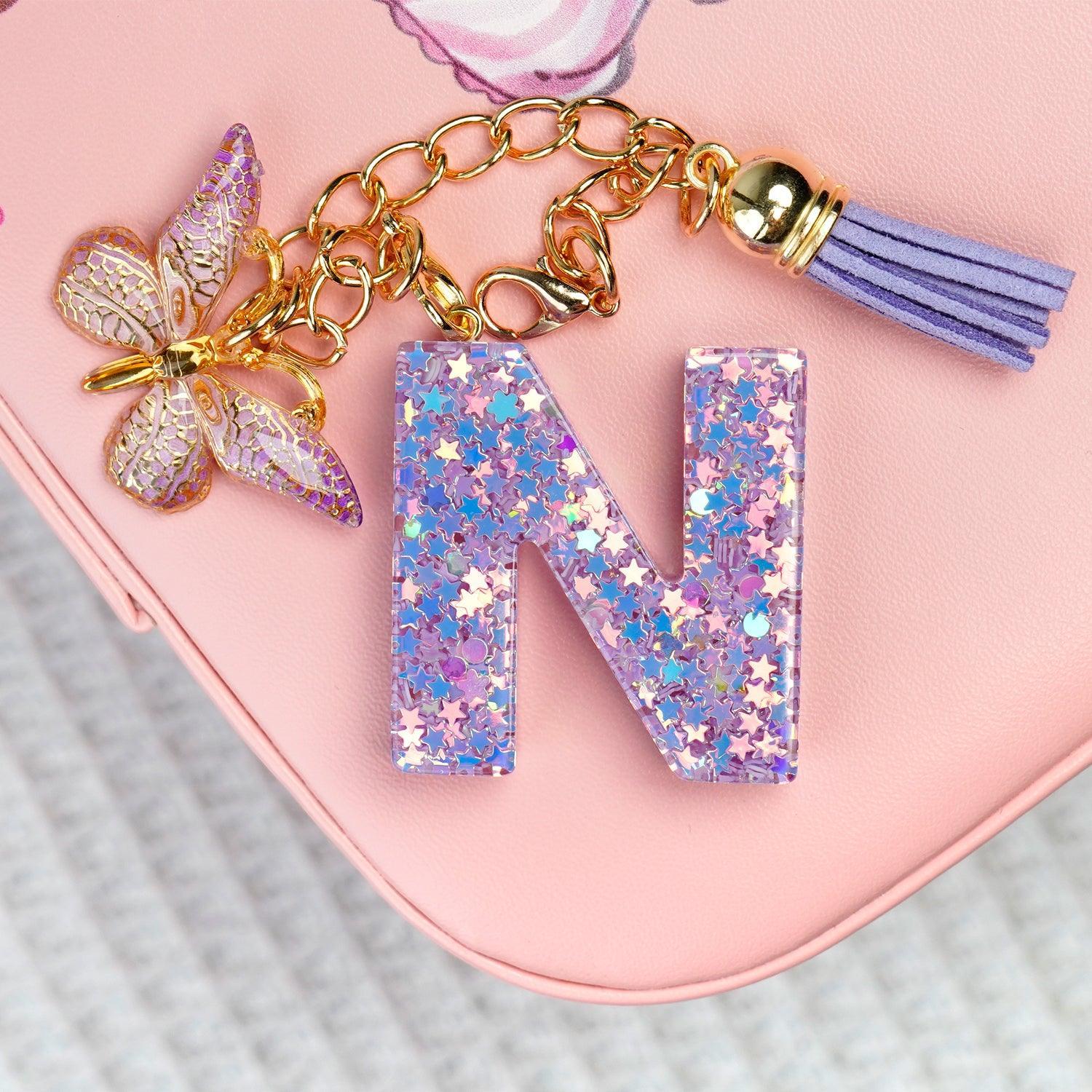 【BunnyLulu】Initial Letter Resin Keychains with Tassle - BunnyLulu