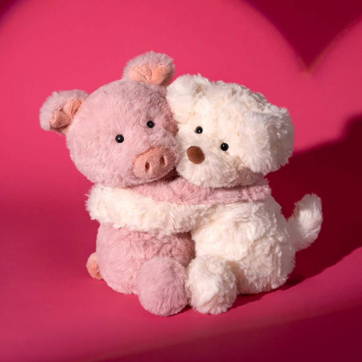 Scented hugging plush duo piggy and pup by BunnyLulu Original