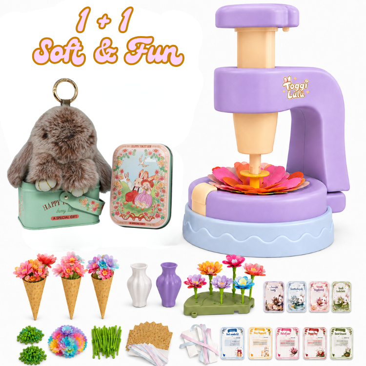 BunnyLulu September Bundle — Dreamylulu Keychain + ToggiLulu Flower DIY Kit