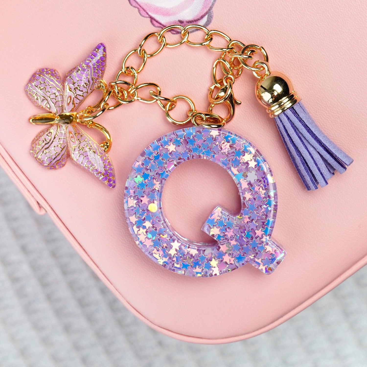 【BunnyLulu】Initial Letter Resin Keychains with Tassle - BunnyLulu