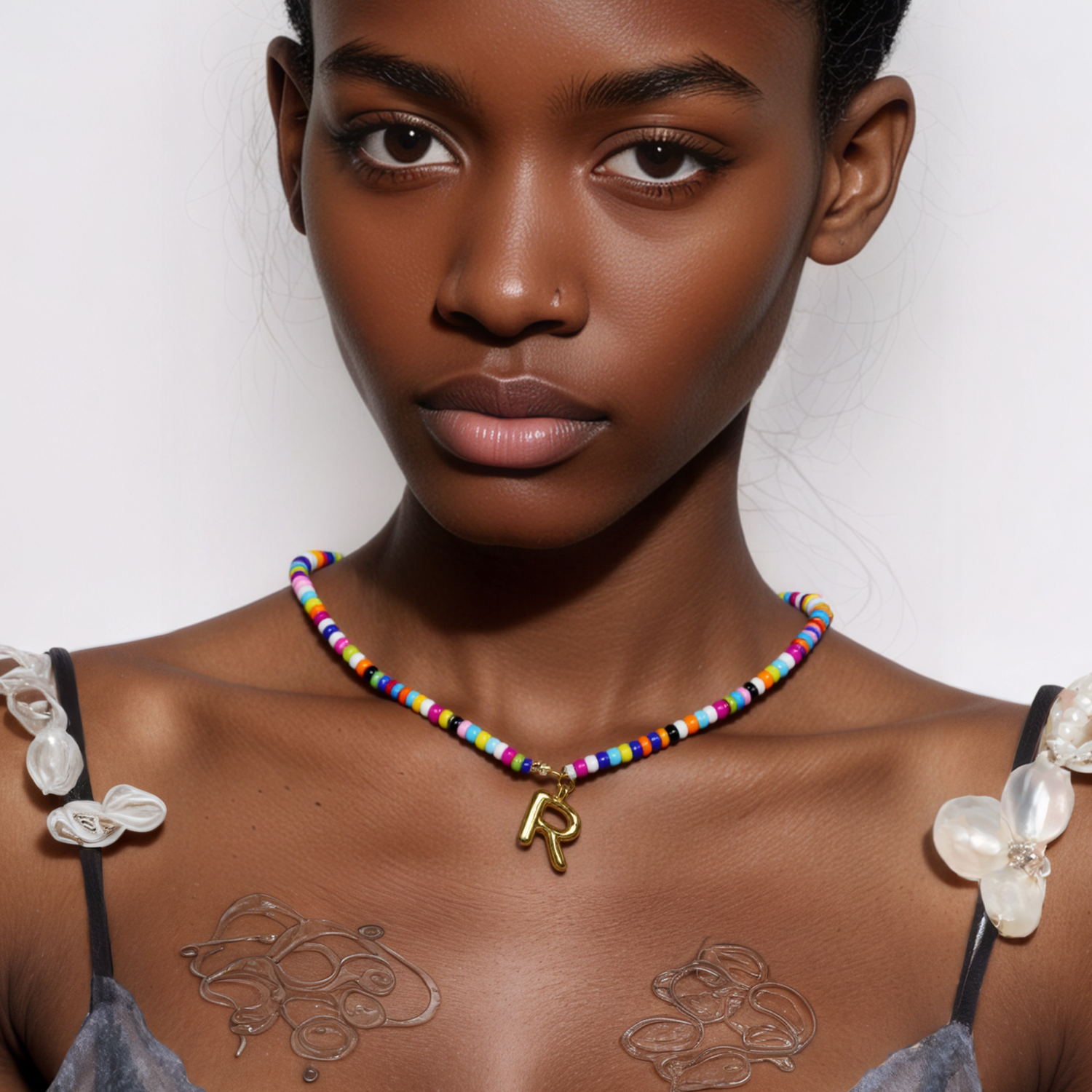 Handmade Boho A-Z Letter Necklace – Colorful Beads, Beach Style