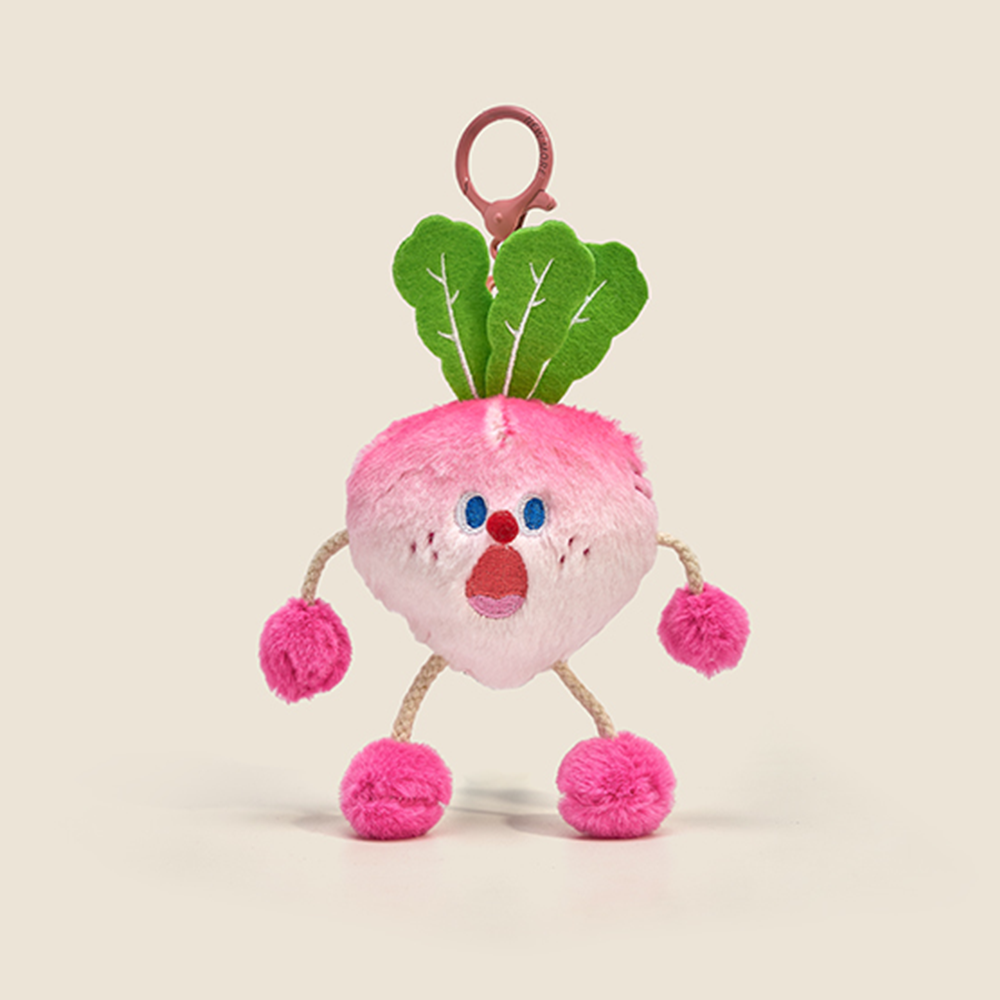 Screaming veggie plush keychain characters