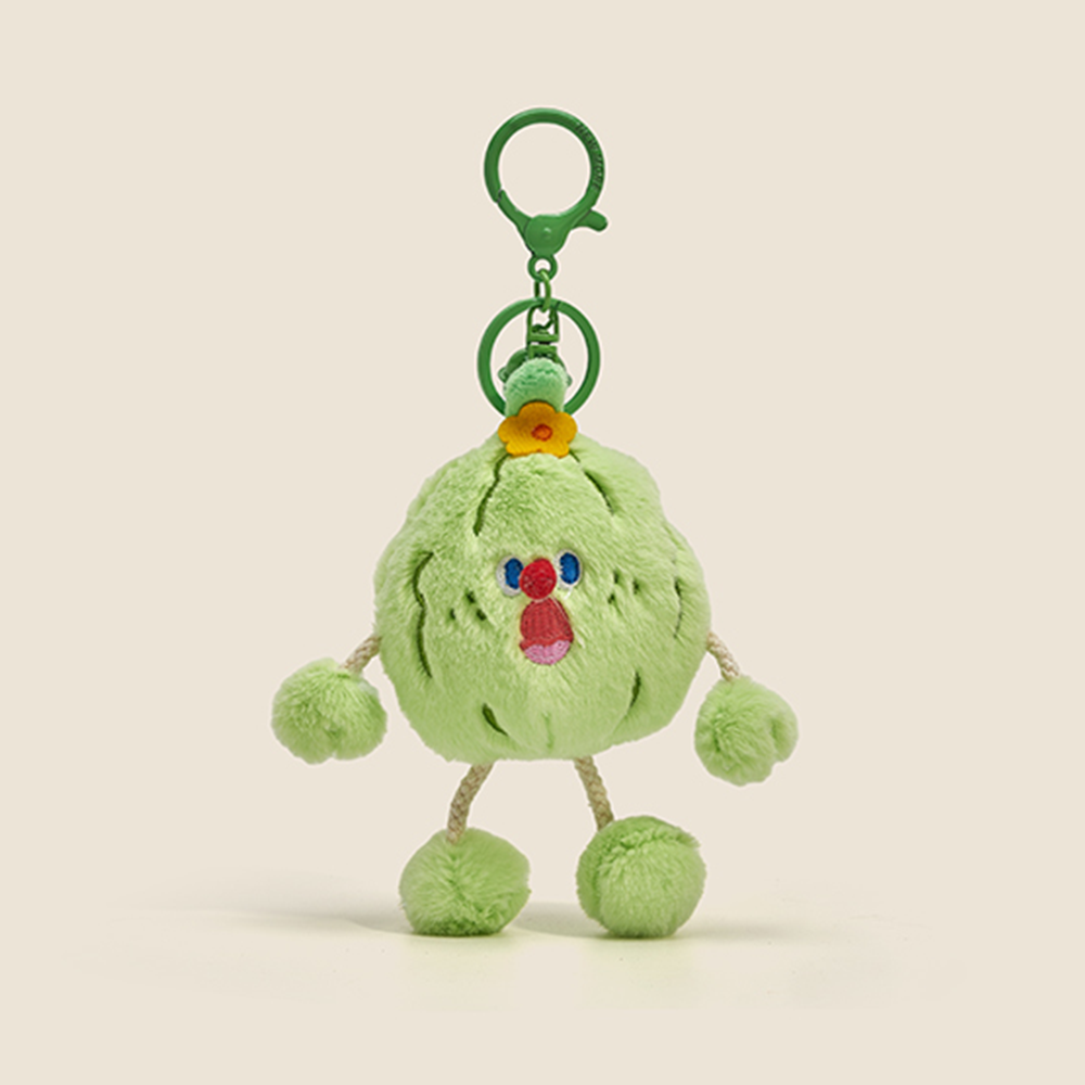 Screaming Veggie Poseable Plush Keychain