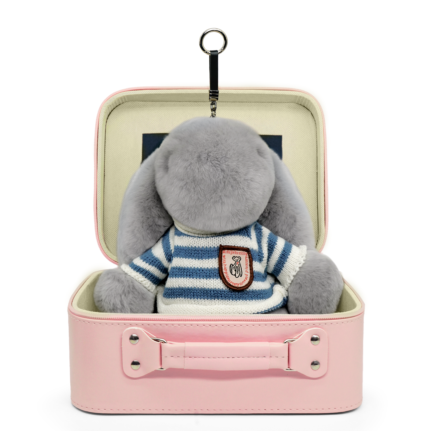 BunnyLulu™ XL Bunny Plush Toy Gift with Designed Makeup box, 13 inches