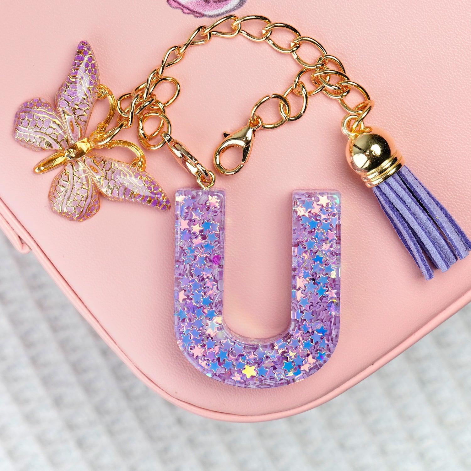 【BunnyLulu】Initial Letter Resin Keychains with Tassle - BunnyLulu