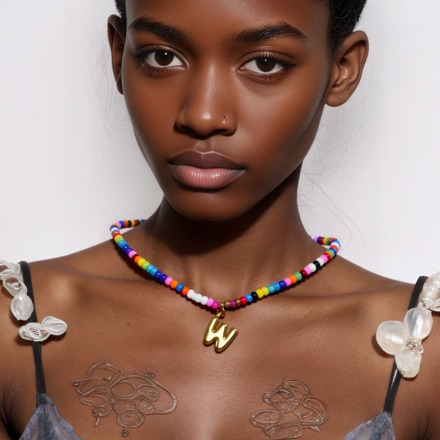 Handmade Boho A-Z Letter Necklace – Colorful Beads, Beach Style