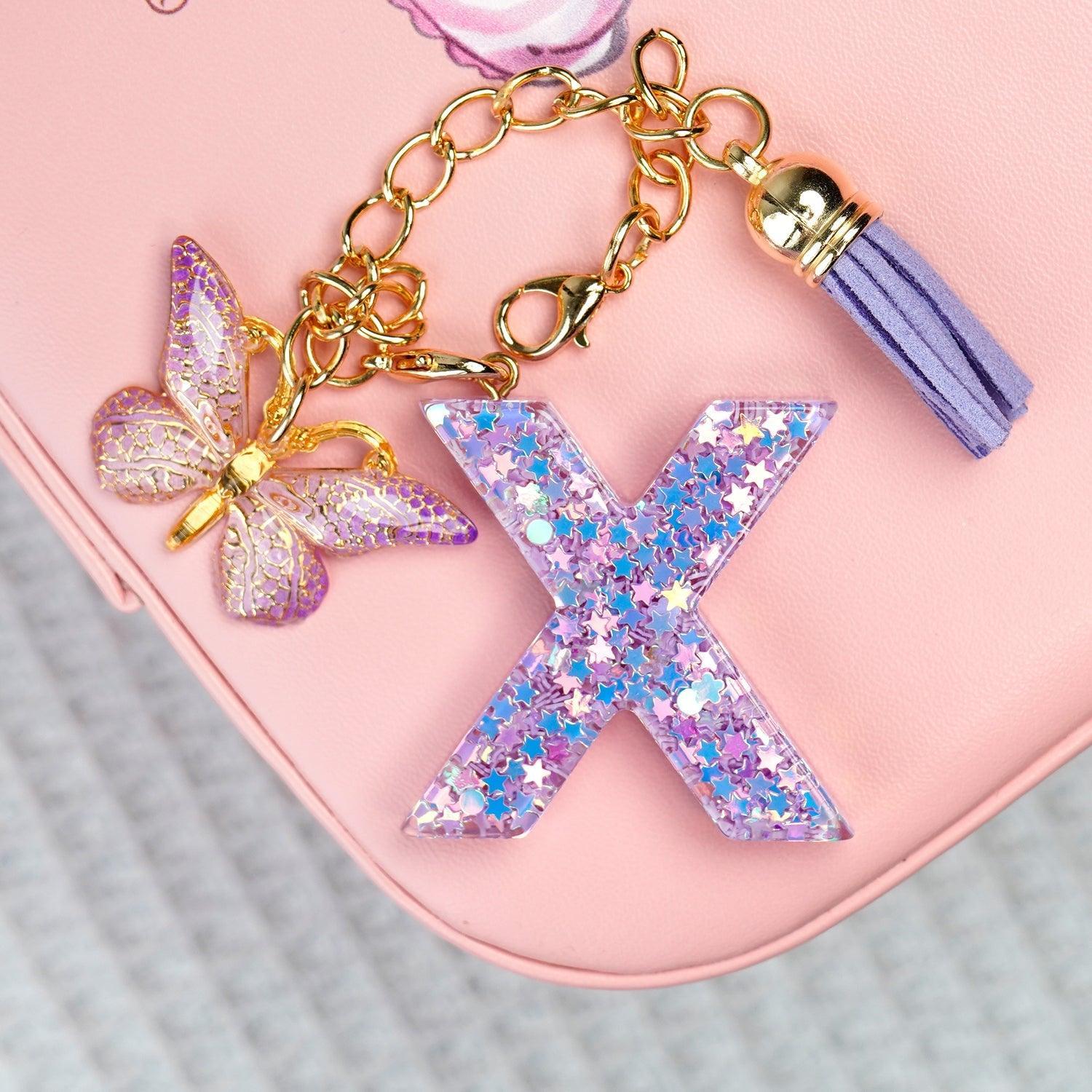 【BunnyLulu】Initial Letter Resin Keychains with Tassle - BunnyLulu