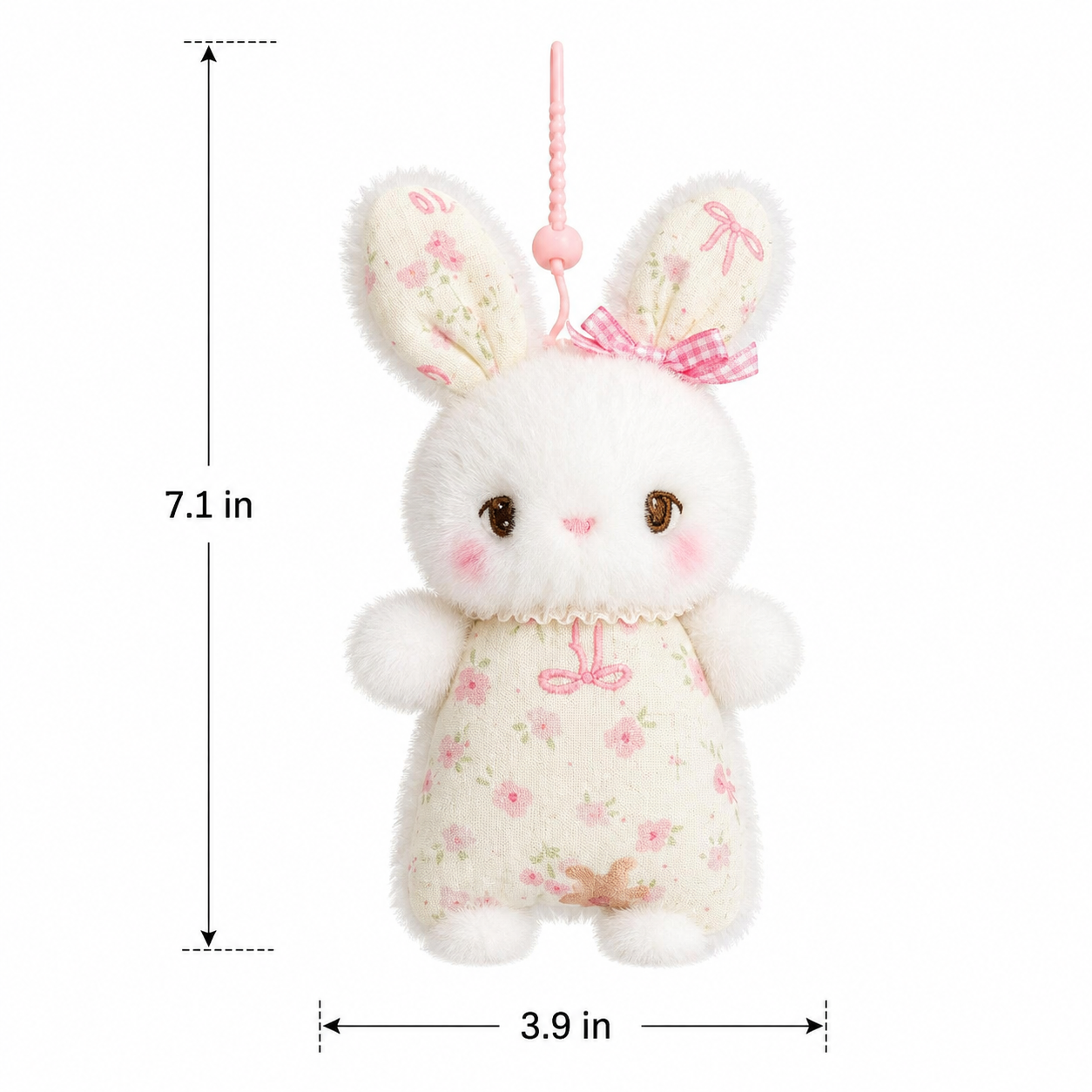 Bunnylulu Original  Pocket Bean Plush Charm, Soft Squishy With Metal Tin