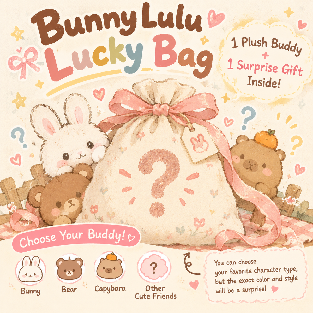 BunnyLulu Surprise Bag 🍀 Your Favorite Buddy + A Little Surprise