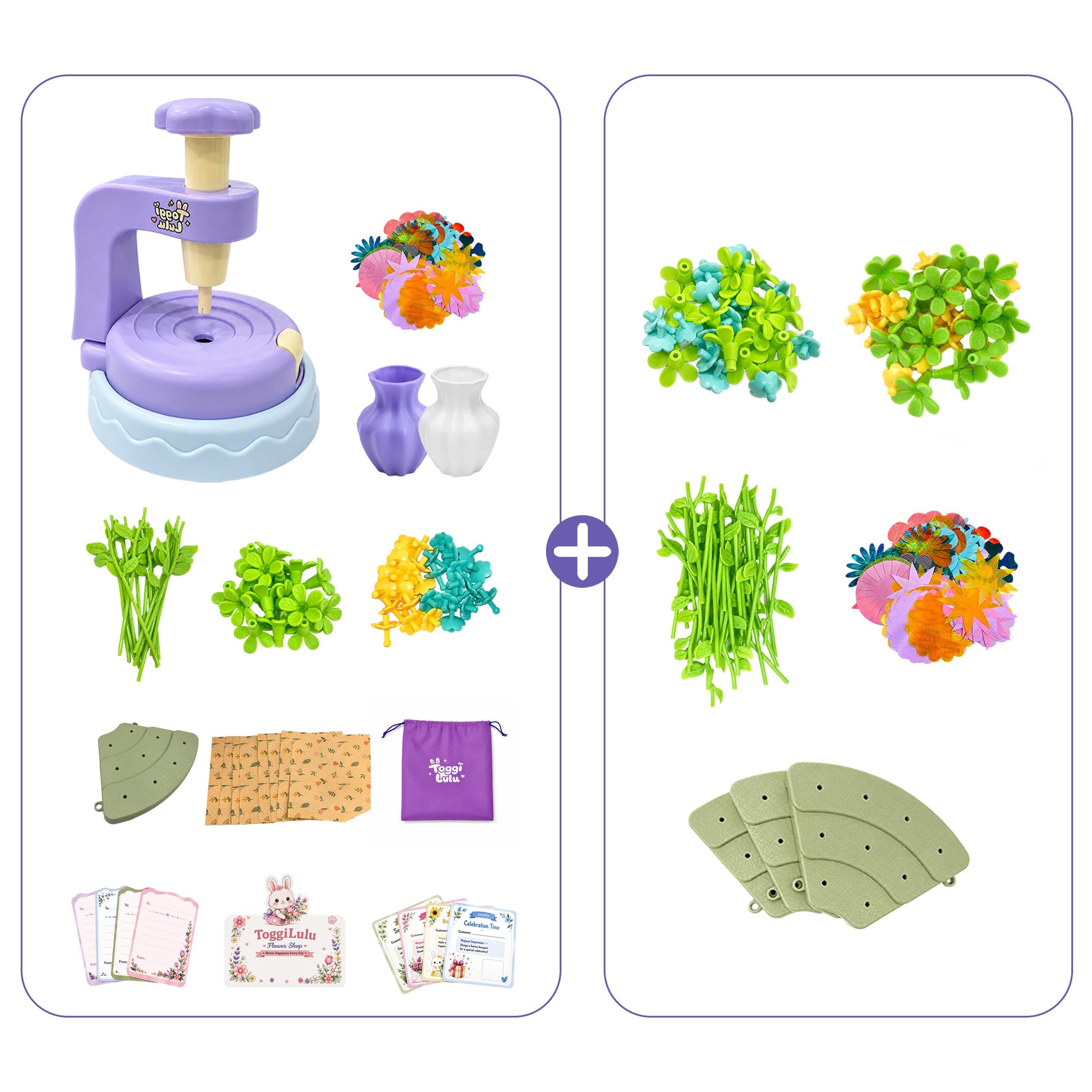 Toggi Lulu DIY Flower Bouquet Maker for Kids - Flowers Market Toy,Build Your Flower Bouquet, Arts & Craftsfor 4+ Year Toddler , EducationalActivity Preschool B-Day Gifts