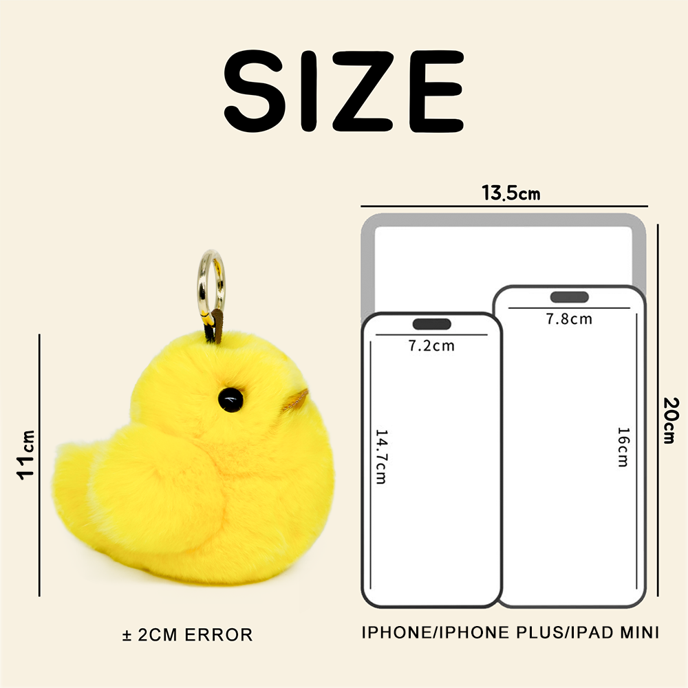 Ducky Plush Keychain with Designed Tin