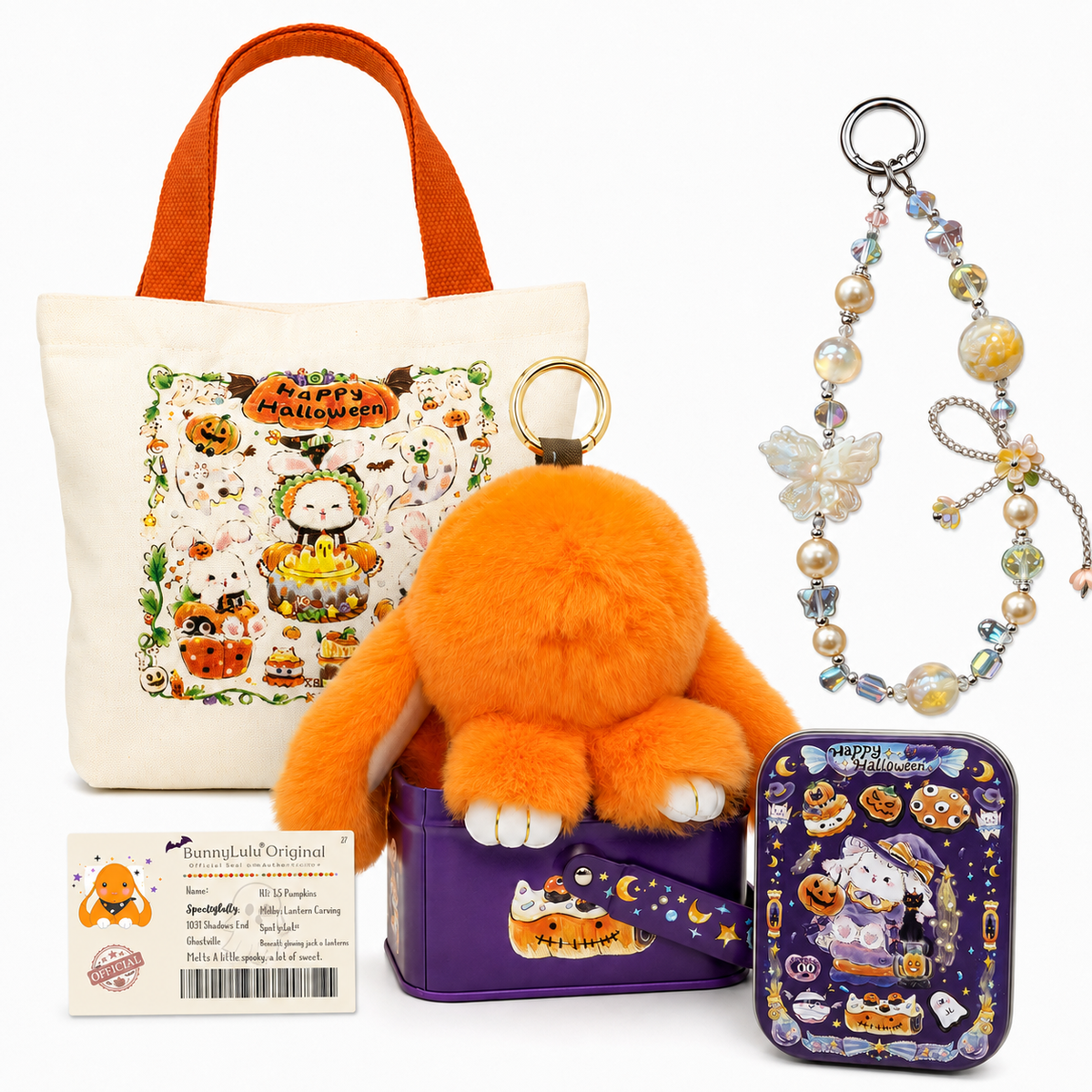 BunnyLulu Original Halloween Bundle! Spookylulu + Orange Tote + Luminous Charm