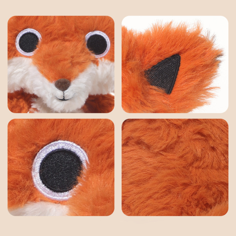Long-mouth plush pillow side view