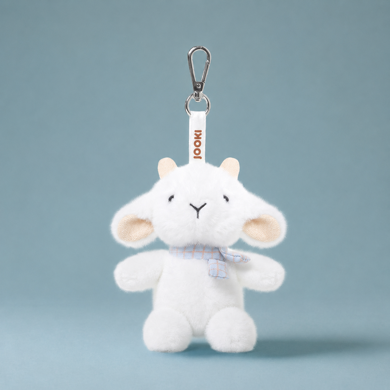 BunnyLulu Original 100% Vegan Forest Series Plush Keychain with a Metal Tin, Fox/Sheep/Bunny/Piggie/Monkey