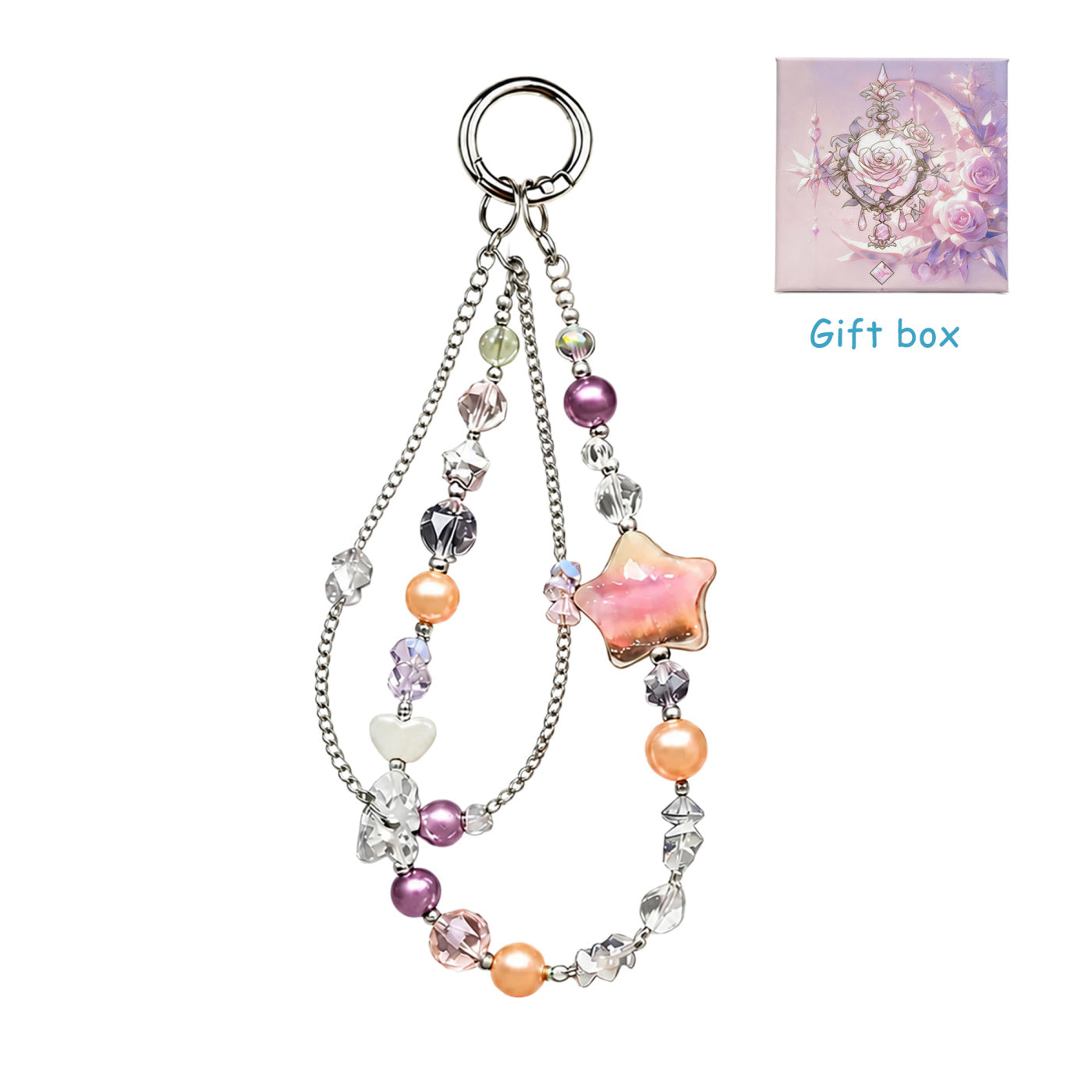 New! BunnyLulu Original Luminous Beaded Phone/Bag Chain Chram/KeyChain, UV Color Changing, Special Day Gift (Copy)