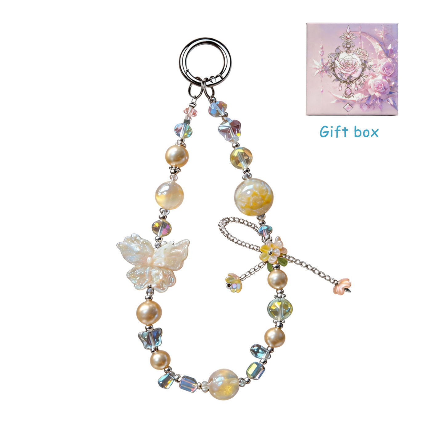 New! BunnyLulu Original Luminous Beaded Phone/Bag Chain Chram/KeyChain, UV Color Changing, Special Day Gift (Copy)