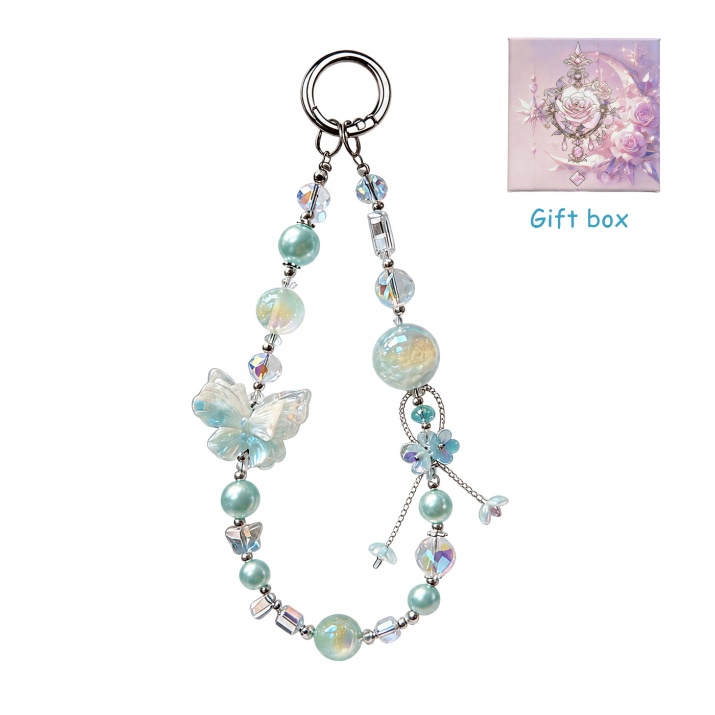 New! BunnyLulu Original Luminous Beaded Phone/Bag Chain Chram/KeyChain, UV Color Changing, Special Day Gift (Copy)